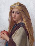 William-Adolphe Bouguereau Girl with a pomegranate china oil painting artist